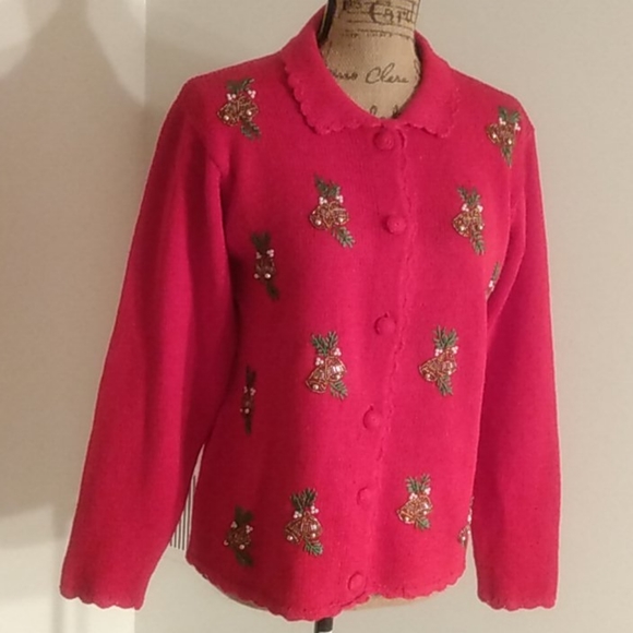 VJ PETITES Holiday Sweater | Sz Petite Small - Picture 2 of 8
